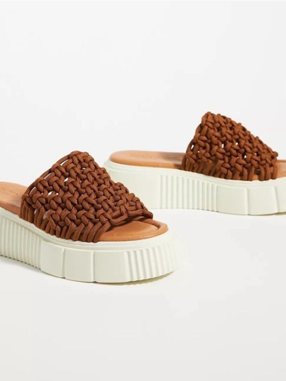 NWOT (Other) Maeve by Anthropologie Crochet Platform Brown Sandals. Size 10/10.5